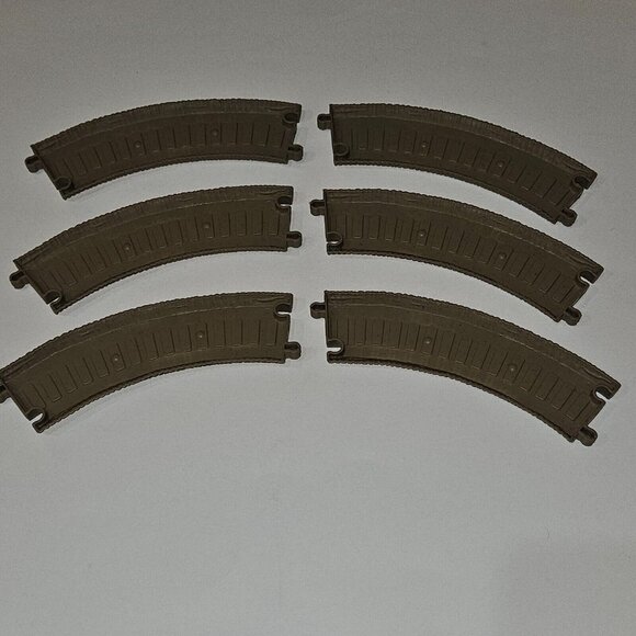 26 Thomas Trackmaster Brown Train Track Lot Mixed Straight Curved Switch Risers - Picture 12 of 16